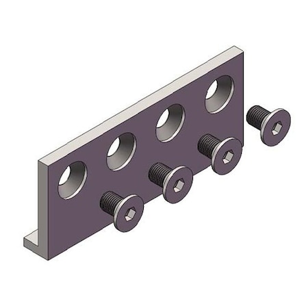 Orca Hardware Flat Track Connector Plate, SS Stainless Steel Finish FT-CONNECT-SS